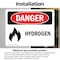Signmission Hydrogen Danger Sign, Vinyl Decal, 10in W x 7in L, 2PK OS-2PACK-DS-D-710-L-1368 - alternate 4